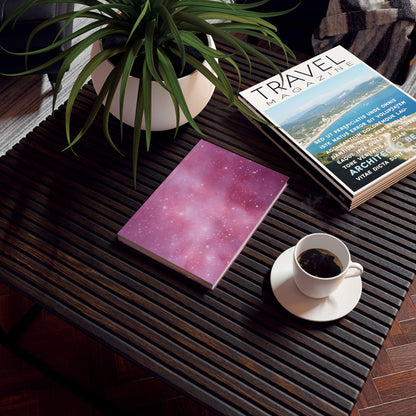Hard Backed Journal = Pink Starry Night