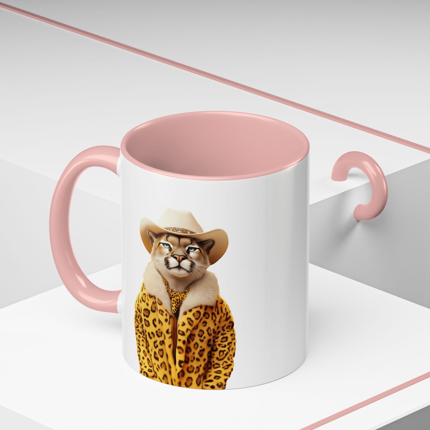 Coffee Mug - Cool Cat in Leopard Fur
