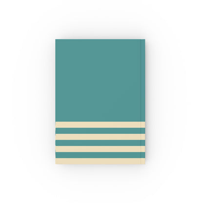 Hard Backed Journal - Teal Striped