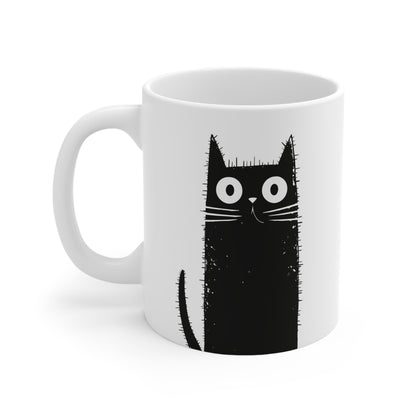 11oz & 15oz Coffee Mug - Black Cat