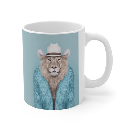 Coffee Mug - Cool Cat - Lion in Fur Coat