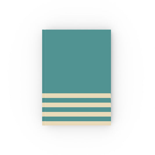 Hard Backed Journal - Teal Striped