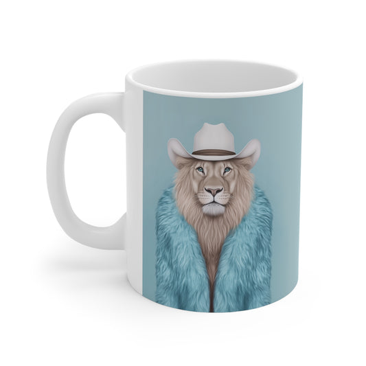 Coffee Mug - Cool Cat - Lion in Fur Coat