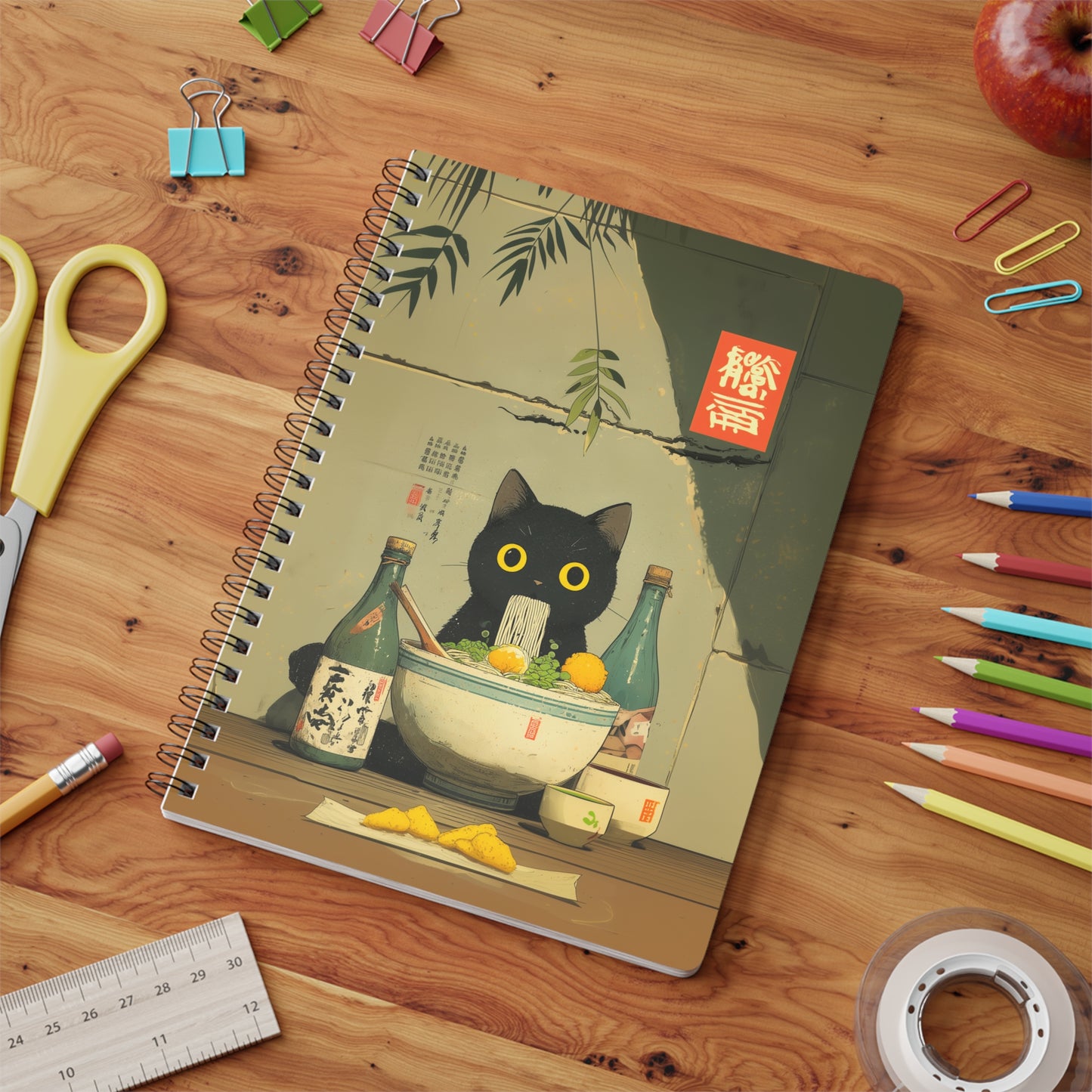 A5 Notebook - Ramen Cat