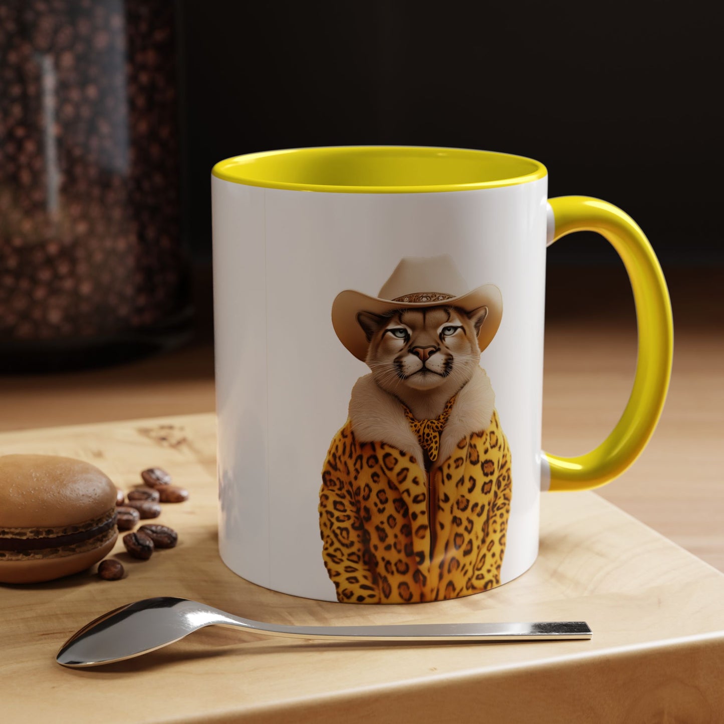 Coffee Mug - Cool Cat in Leopard Fur