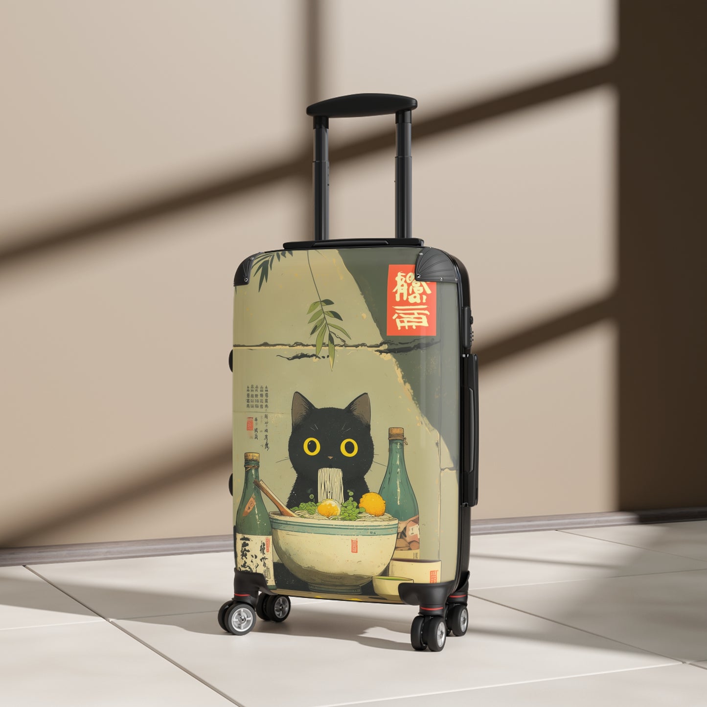 Suitcase 3 Sizes - Raman Cat