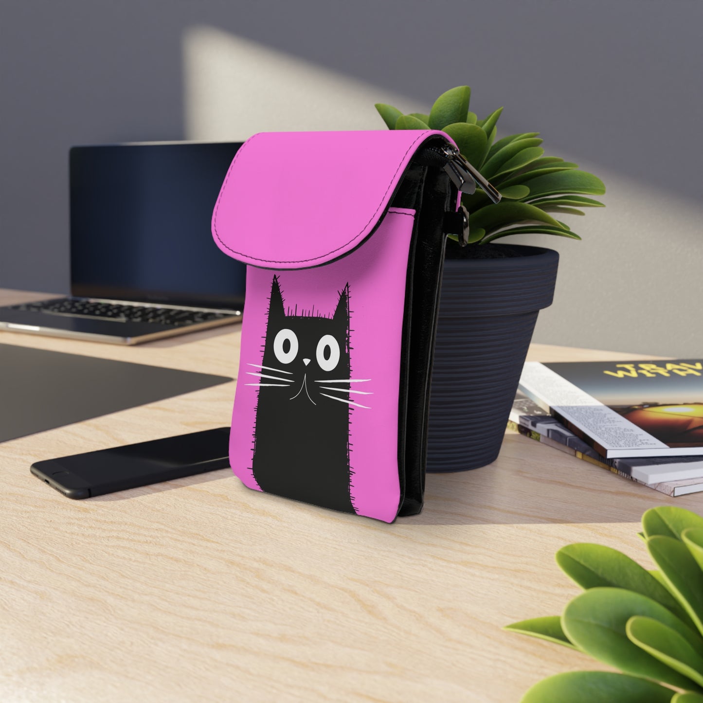Phone Wallet - Black Cat