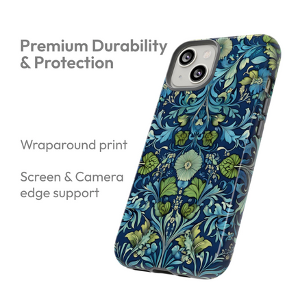 Blue William Morris Style - Tough Case