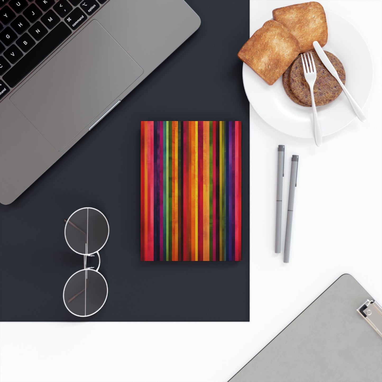 Hard Backed Journal - Vibrant Stripes