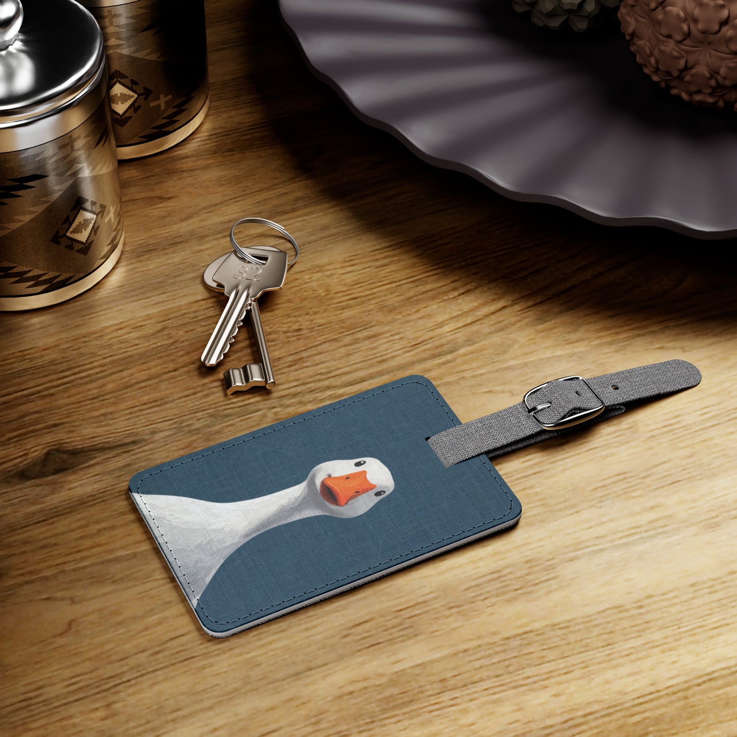 Canvas Backed Luggage Tag - Silly Goose