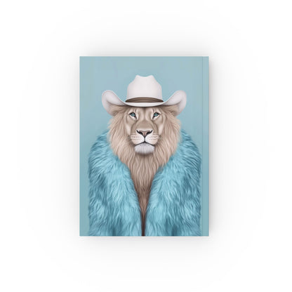 Hard Backed Journal - Cool Cat in Fur Coat