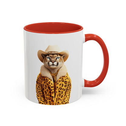 Coffee Mug - Cool Cat in Leopard Fur