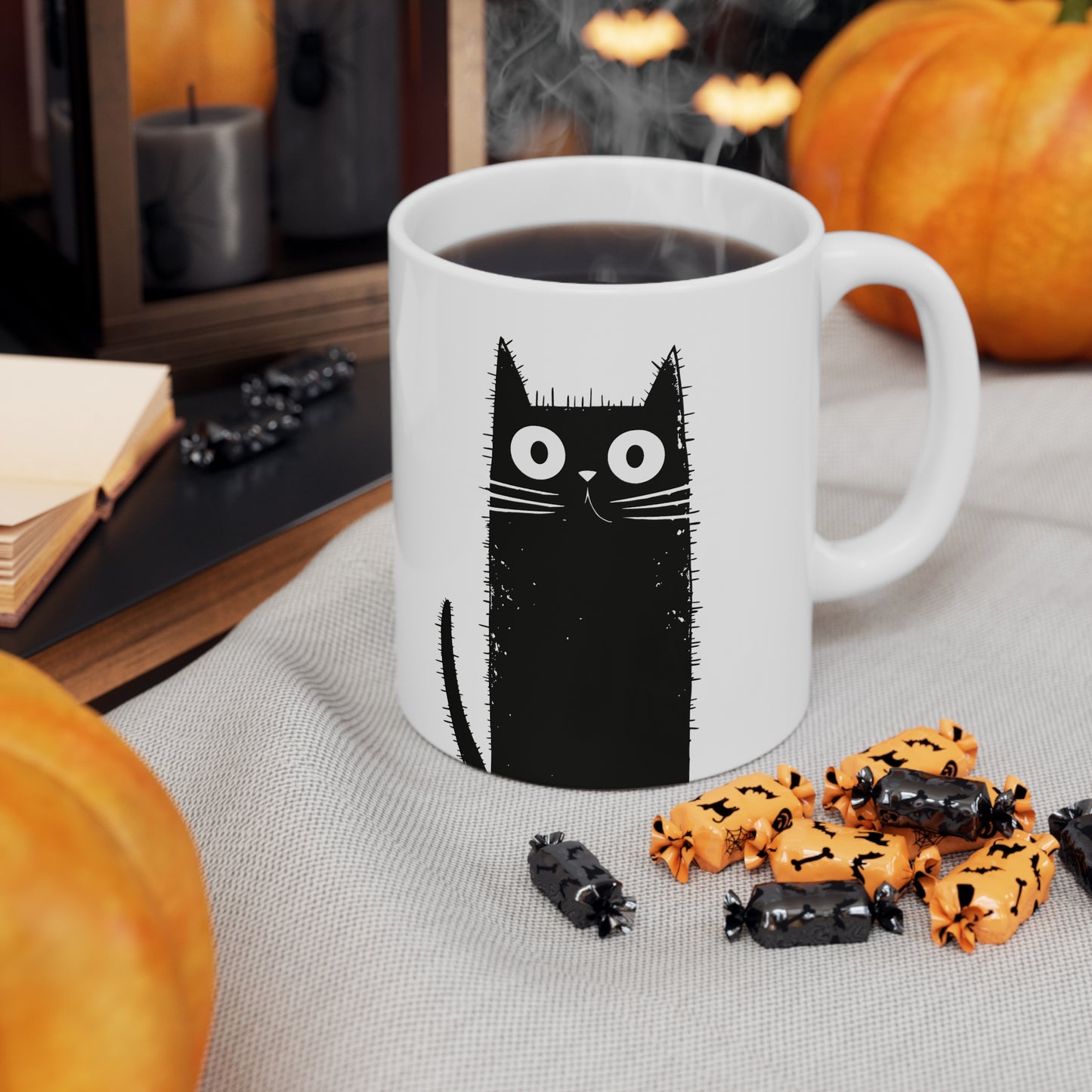 11oz & 15oz Coffee Mug - Black Cat