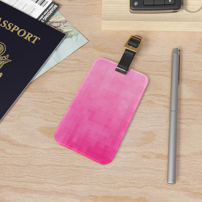 Address Luggage Tag - Pink Matrix