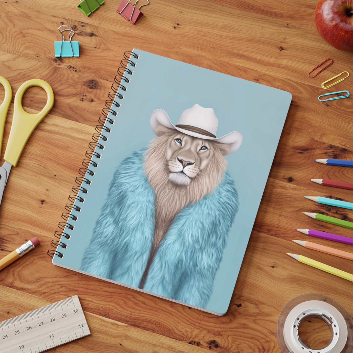 A5 Notebook - Cool Cat in Fur Coat
