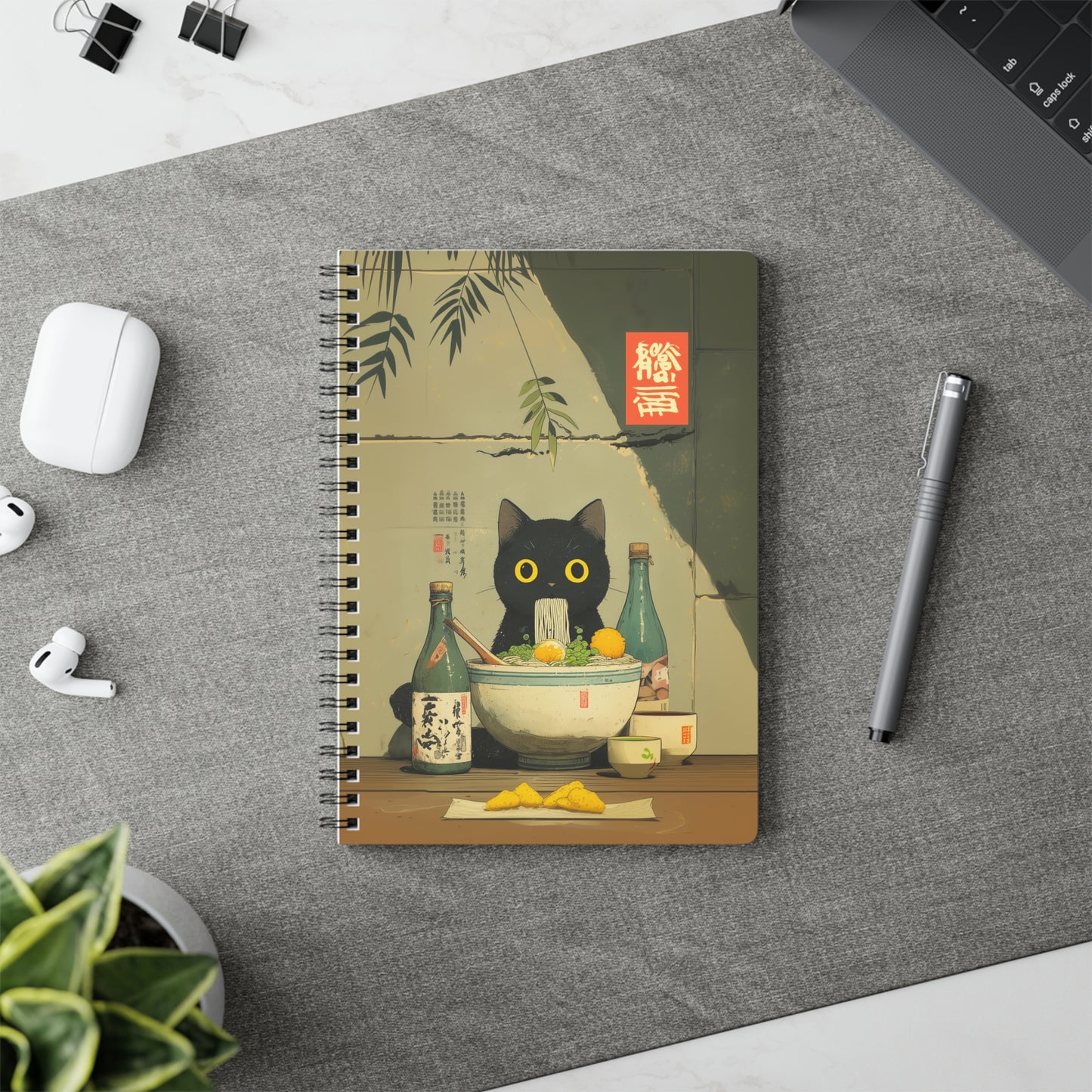 A5 Notebook - Ramen Cat