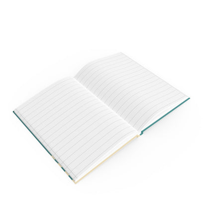 Hard Backed Journal - Teal Striped