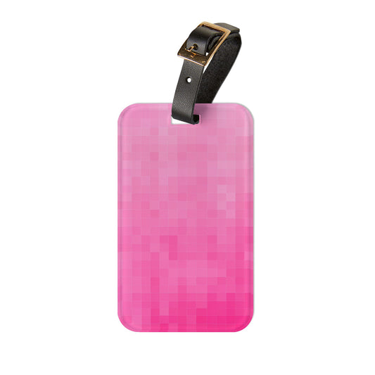 Address Luggage Tag - Pink Matrix