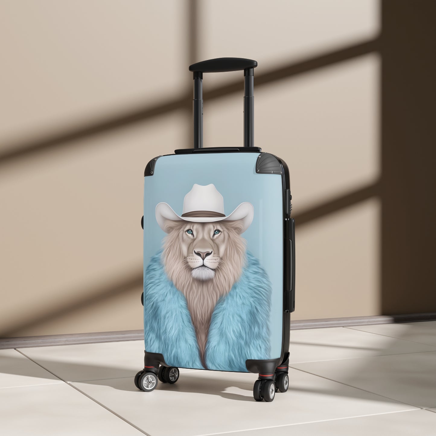Suitcase 3 Sizes - Blue Case Cool Cat