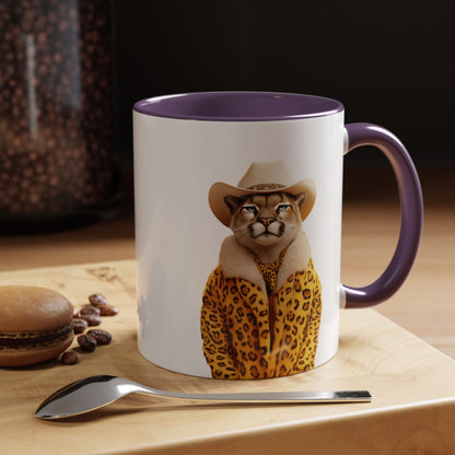 Coffee Mug - Cool Cat in Leopard Fur